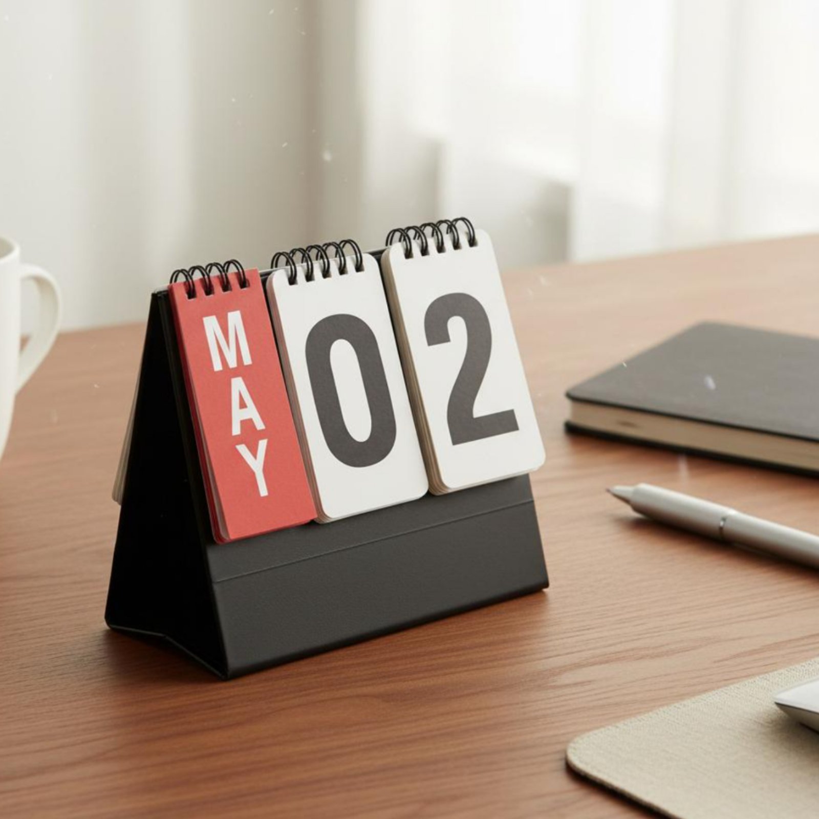 Desk Setup Gadgets - Calendario da scrivania senza data, calendario