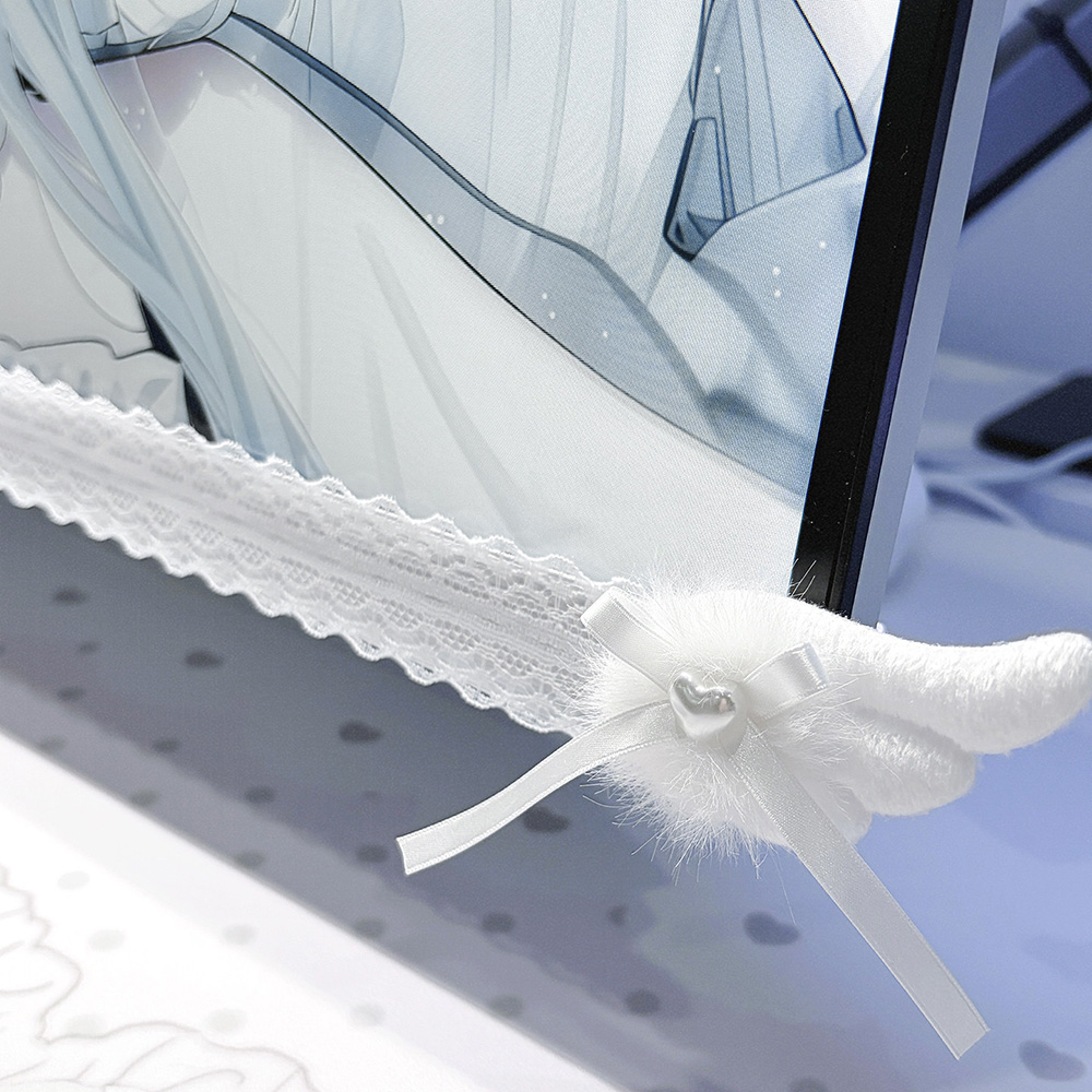 Desk Setup Gaming - Nuovo Decorazione Schermo in Pizzo Bianco