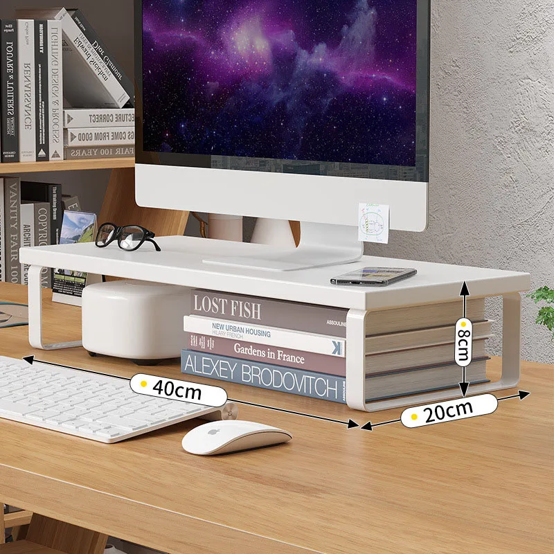 Monitor Riser Wood - Scaffale di Stoccaggio Semplice, Supporto per