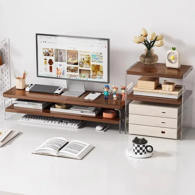 Monitor Riser Wood - Staffa per altezza display in acrilico