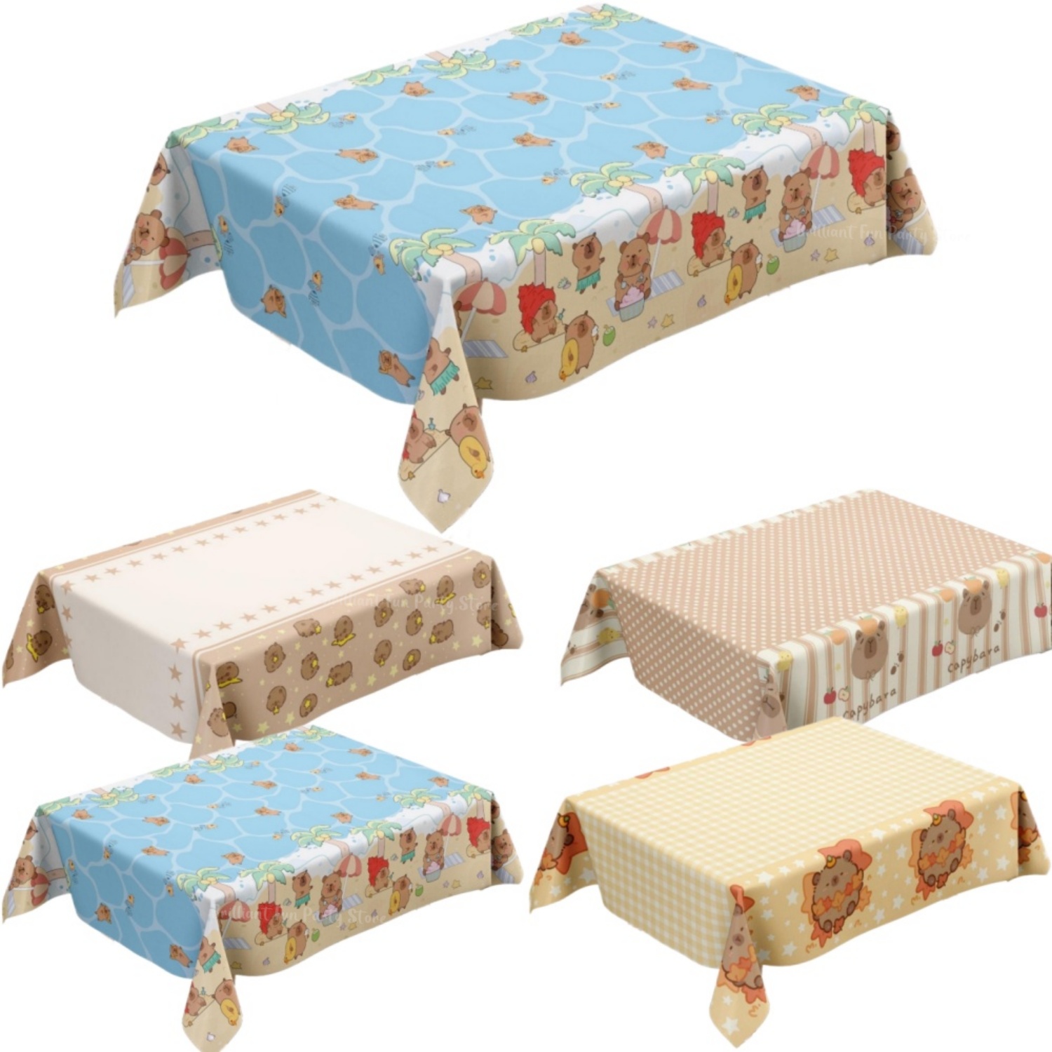 Desk Setup Kids - Simpatico capibara tovaglia per bambini compleanno