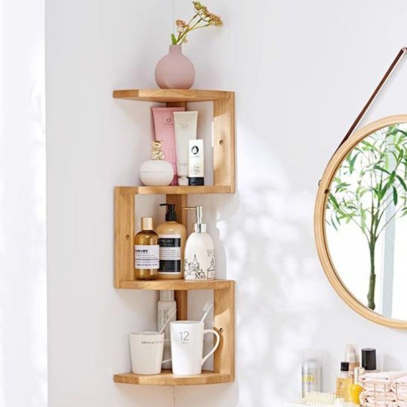 Scaffale angolare in legno nat - Desk Setup Oak recensione e prezzo