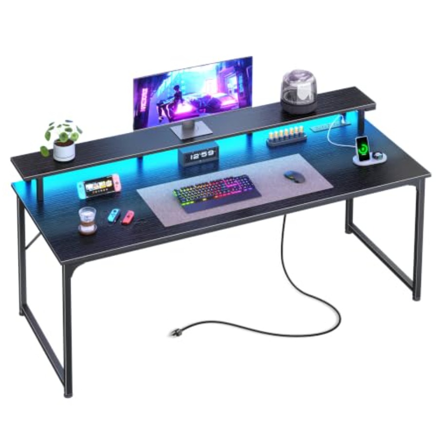 Scrivania da Gaming con Illumi - Desk Setup Black And Wood recensione e prezzo