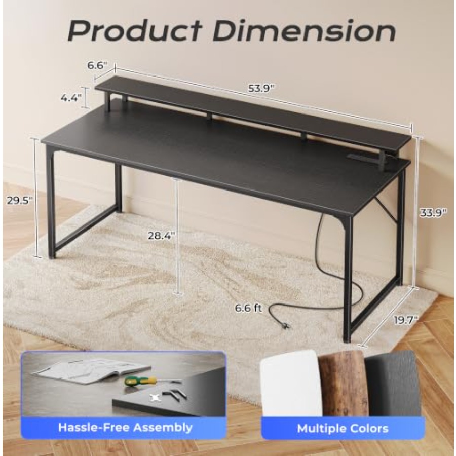 Scrivania da Gaming con Illumi - Desk Setup Black And Wood recensione e prezzo