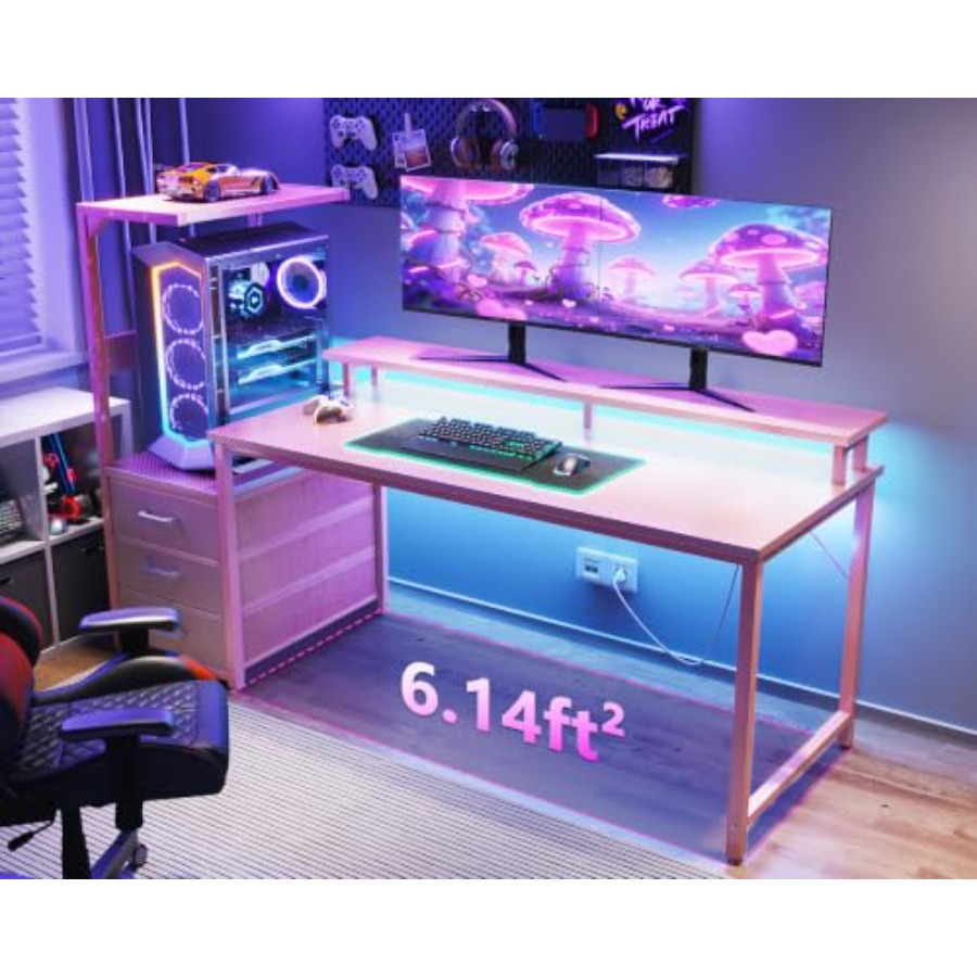 Scrivania da Gaming con Suppor - Desk Setup Black And Wood recensione e prezzo
